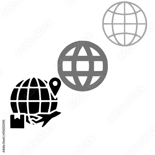 World Tour Travel icon, Global trip . Global trip vector illustration.