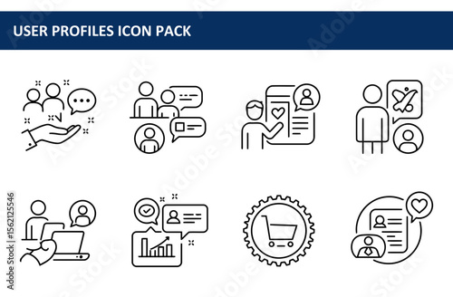 User profile icons in a professional setting. Various actions and poses of general profiles displayed with abstract backgrounds.