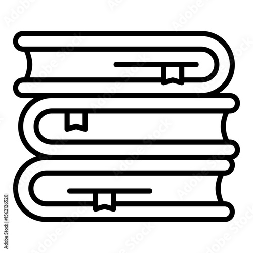 Textbook stack icon for reference and knowledge sources