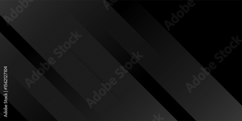 Black abstract background. Elegant dark diagonal shape elements. Modern luxury grey gradient graphic design.