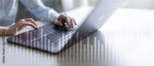 Data Visualization and Analytics Insights on a Wide Banner, Business and Technology Concept.