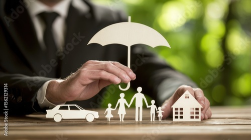 The protection of family and assets under an umbrella of insurance.