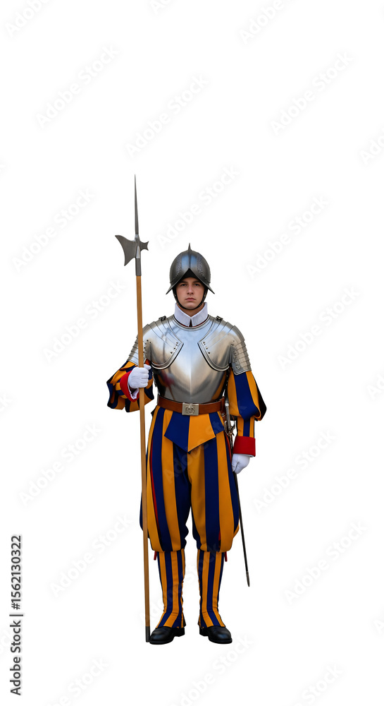 Naklejka premium A soldier of the Vatican's Swiss Guard