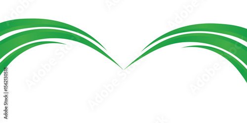 Curved Header and Footer Element. Vector Illustration