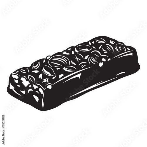 Energy packed design – Granola bars silhouette illustrated with fresh Granola bars vector – Granola bars illustration

