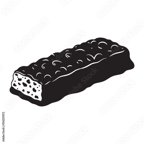 Snack time essentials – Granola bars silhouette outlined by natural Granola bars vector – Granola bars illustration

