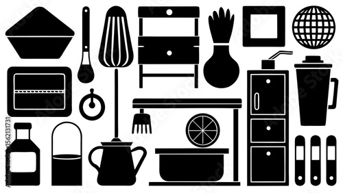 set of kitchen tools