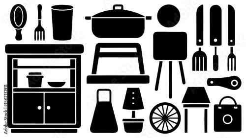 set of kitchen tools