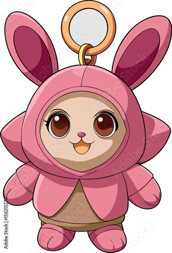 Adorable Plush Character Keychain – Soft Mini Toy Accessory for Bags & Gifts