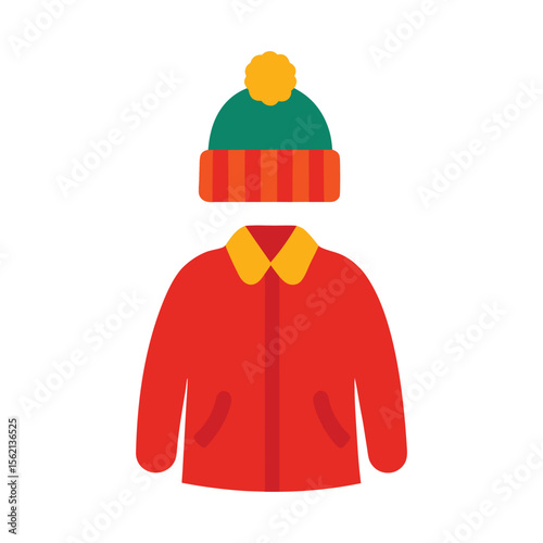 vector illustration of a winter jacket