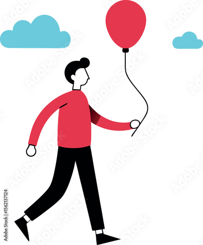 Person Walking Outdoors Holding Lightbulb