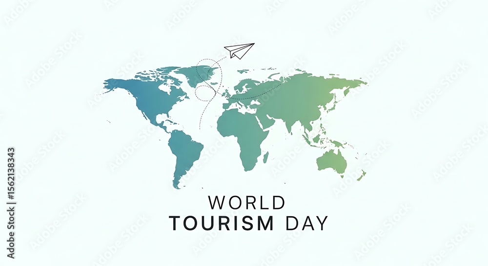 Naklejka premium Celebrating World Tourism Day Explore Our Amazing Planet