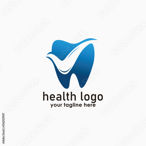 dental check logo template, health care design illustration, medical icon logo