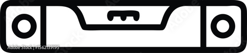 Spirit level tool icon, simple outline of construction measuring equipment vector
