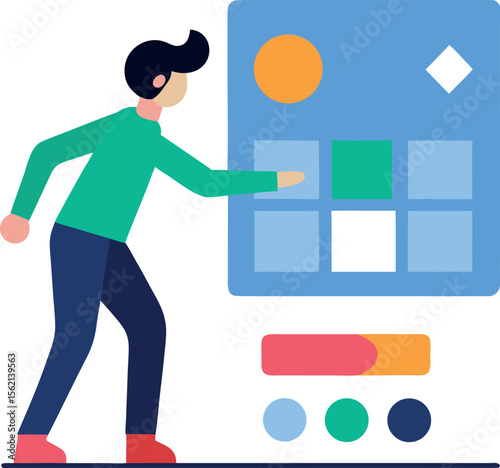 Person Dragging Elements into Dashboard Layout