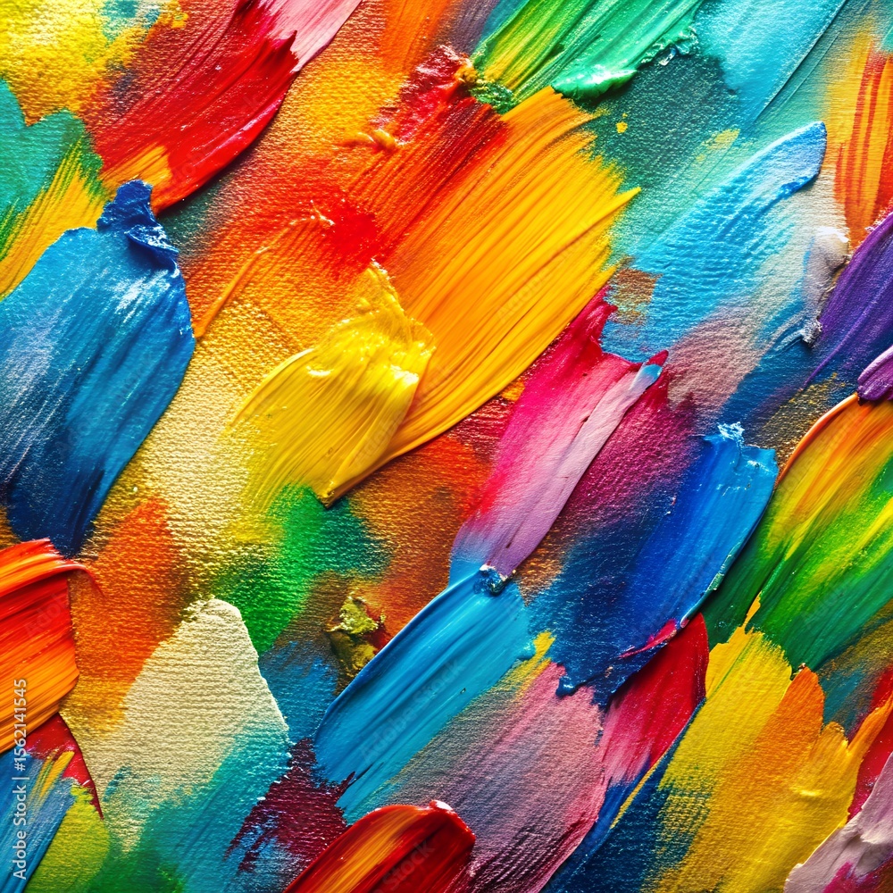 Obraz premium A vibrant background of colorful abstract paint strokes and textures