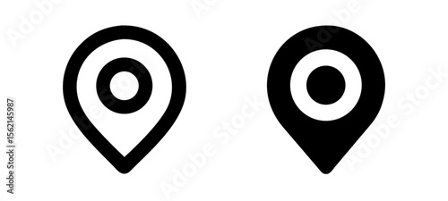 GPS location navigation pin icons 