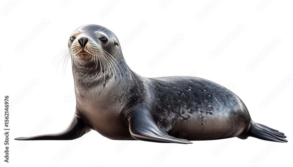 Fototapeta premium sea lion isolated on transparent background cutout