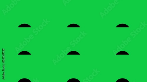Seamless Circle Loop Animation on Green Screen, Perfect for Motion Graphics Projects, Looping Abstract Circles Animation
