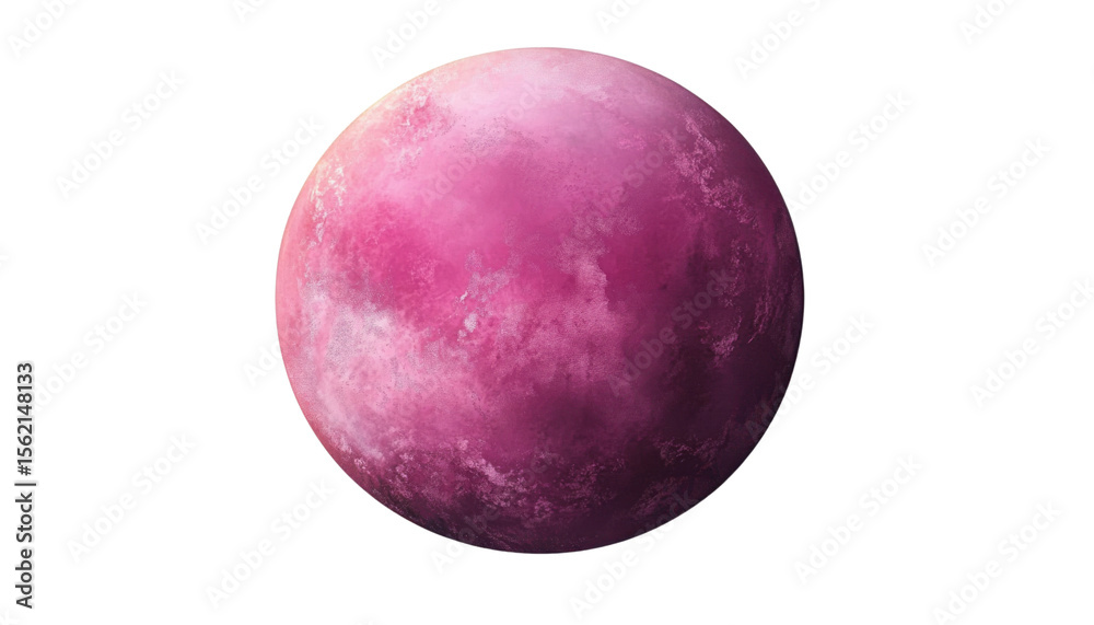 Fototapeta premium pink planet isolated on transparent background cutout