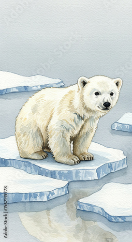 polar bear in the snow