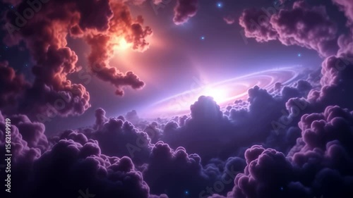 Vibrant cosmic clouds illuminate the galaxy in a stunning celestial display