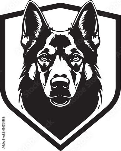 Tribal wolf head vector illustration for a powerful animal mascot design
