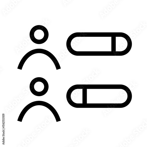 people poll icon on white background