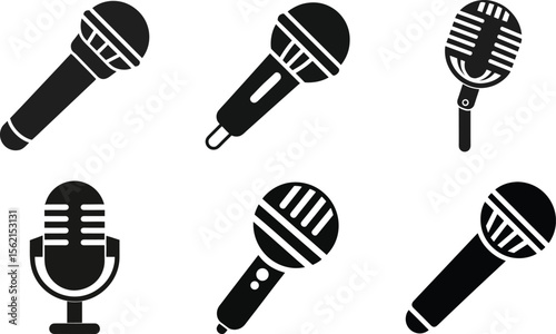 retro microphone vector illustration
