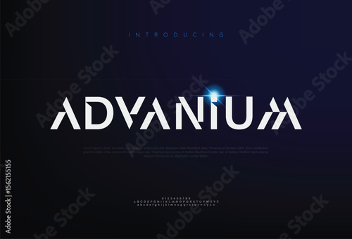 Abstract modern urban alphabet font sport, technology, fashion, digital fonts logo for brand