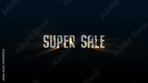 Super Sale Glossy Fire Text Reveal Animation – 4K Big Discount Promo Visual