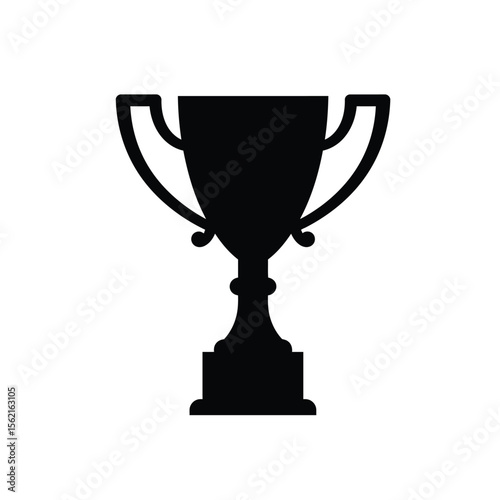 A shimmering gold trophy cup, isolated on a white background, symbolizes ultimate success and a champion's achievement