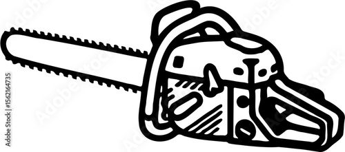 chainsaw vector illustration, isolated on white