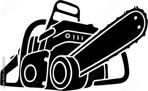 chainsaw vector illustration, isolated on white