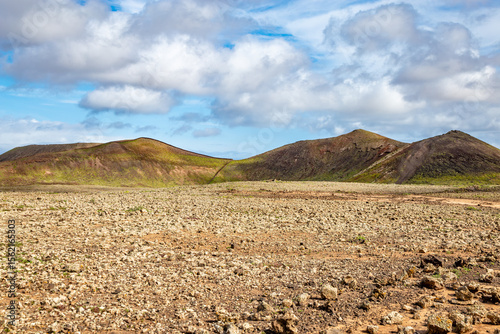 Volcanoes Las Calderas, Island Fuerteventura, Canary Islands, Spain, Europe. photo