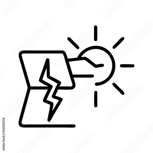 Energy source icon in technology