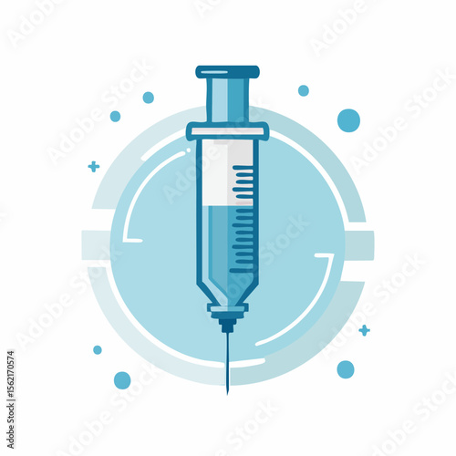 Medical Syringe Icon Illustration
