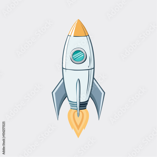 Pixel Art Rocket Launching into Space