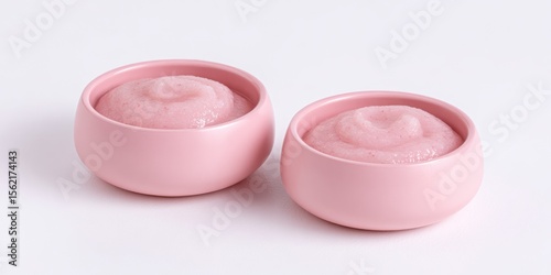 Pink Fruit Puree in Bowl