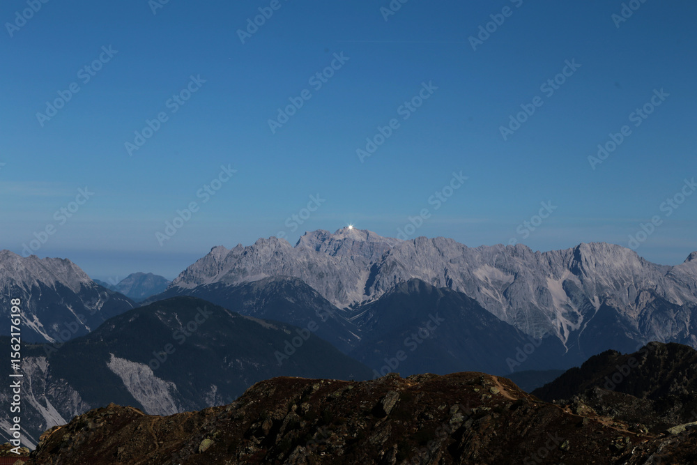 Fototapeta premium Landschaft im Pitztal, Österreichischen alpen im Sommer. 