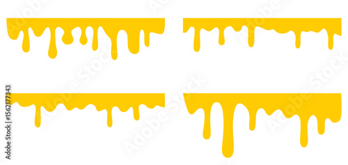Cheese vector, melted cheese. Flowing liquid isolated on white background. cheese on white background.  leak, splash, spilled liquid.