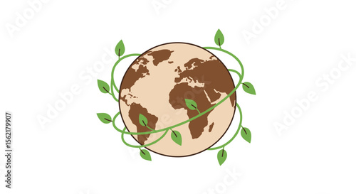 Earth day environmental awareness vector illustration for eco-friendly designs