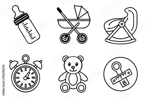 set of icons of chemistry