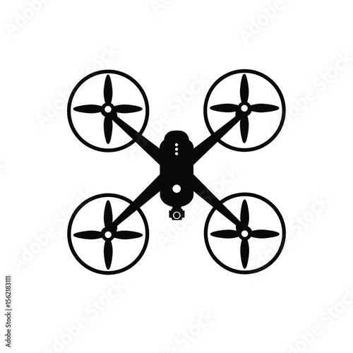 A remote control drone silhouette