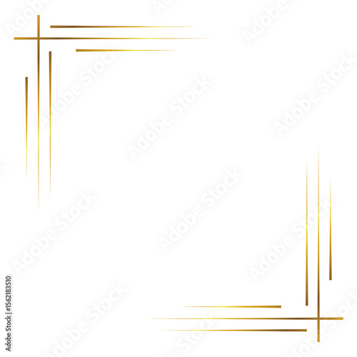 Gold Frame Wedding invitation design element vector