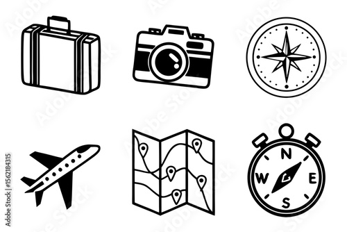 camera icon set