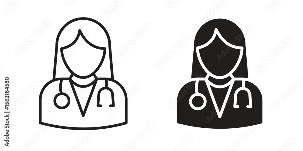 Obraz premium Woman Doctor icon. modern vector symbols set