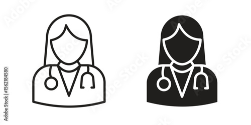 Woman Doctor icon. modern vector symbols set