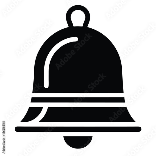 Silver service bell illustration for hotel or reception desk