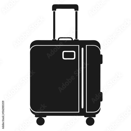 Red and black travel suitcases isolated on white background